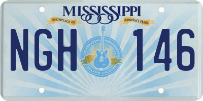 MS license plate NGH146