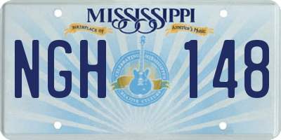 MS license plate NGH148