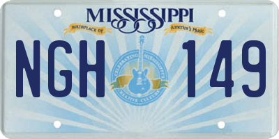 MS license plate NGH149