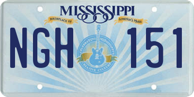 MS license plate NGH151