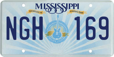 MS license plate NGH169