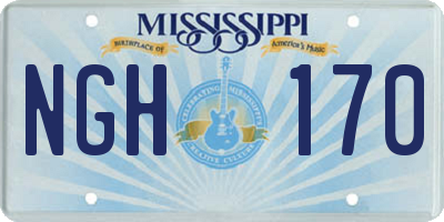 MS license plate NGH170