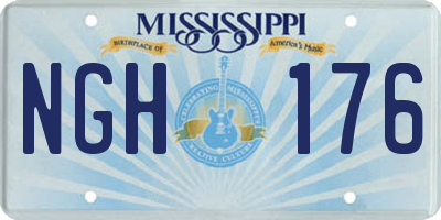 MS license plate NGH176