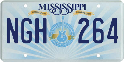MS license plate NGH264