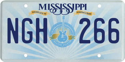 MS license plate NGH266