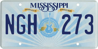MS license plate NGH273