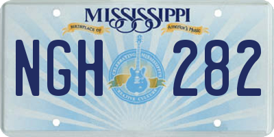 MS license plate NGH282
