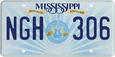 MS license plate NGH306