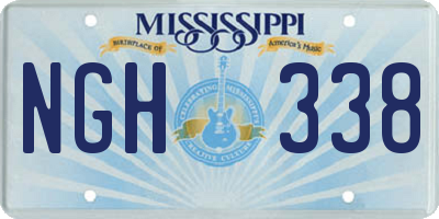 MS license plate NGH338