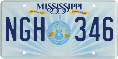 MS license plate NGH346