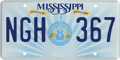 MS license plate NGH367