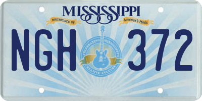 MS license plate NGH372