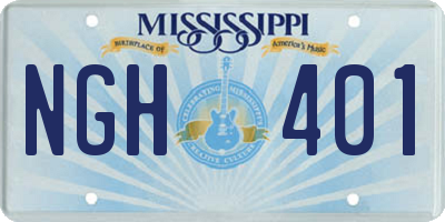 MS license plate NGH401
