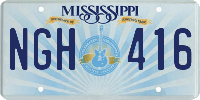 MS license plate NGH416