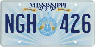 MS license plate NGH426
