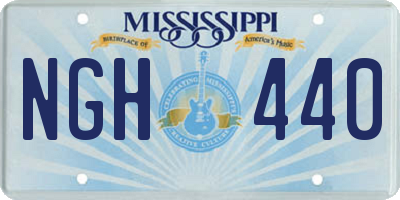 MS license plate NGH440