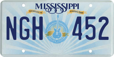 MS license plate NGH452