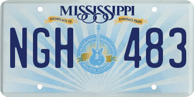 MS license plate NGH483