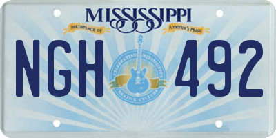 MS license plate NGH492