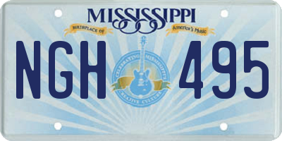 MS license plate NGH495