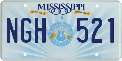 MS license plate NGH521