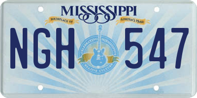 MS license plate NGH547