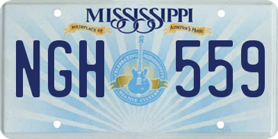 MS license plate NGH559
