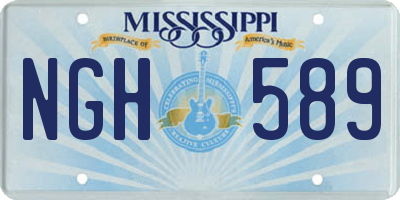MS license plate NGH589