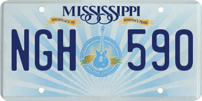 MS license plate NGH590