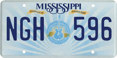 MS license plate NGH596