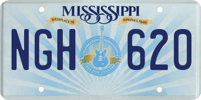 MS license plate NGH620
