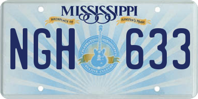 MS license plate NGH633
