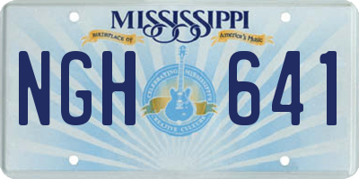 MS license plate NGH641