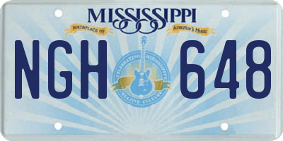 MS license plate NGH648