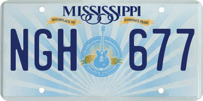 MS license plate NGH677