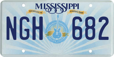 MS license plate NGH682