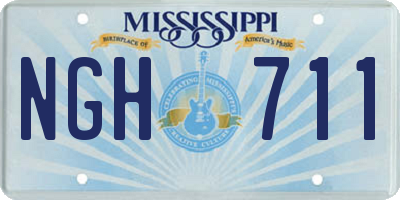 MS license plate NGH711