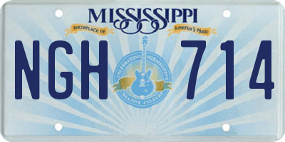 MS license plate NGH714