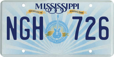 MS license plate NGH726
