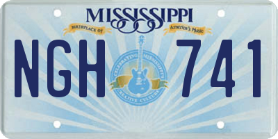 MS license plate NGH741