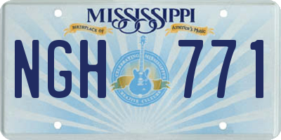 MS license plate NGH771