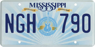 MS license plate NGH790