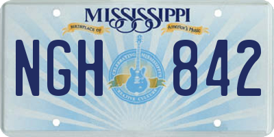 MS license plate NGH842