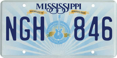 MS license plate NGH846