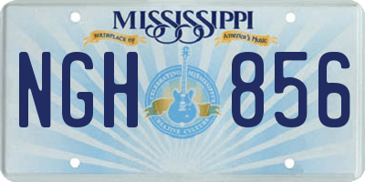 MS license plate NGH856