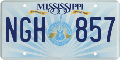 MS license plate NGH857