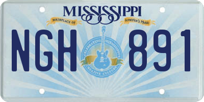 MS license plate NGH891