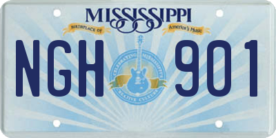 MS license plate NGH901