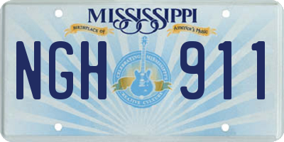MS license plate NGH911