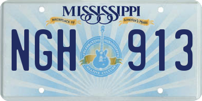 MS license plate NGH913